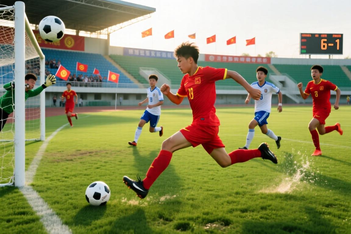 U15世界杯-中国队6-1狂胜吉尔吉斯斯坦队，取得第二级别三连胜