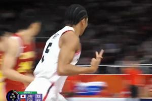 无奈！日本男篮进攻如潮 中国男篮落后已达35分创全场最大分差