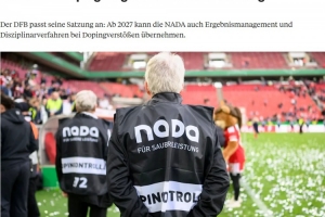 踢球者：德国足协筹备新反兴奋剂法规，章程修改方案获特别大会通过
