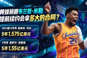 乔治5年1.575亿、奥萨尔5年1.55亿相继续约 榜眼米勒的合同会有多大？