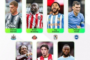 英超第5轮最佳球员候选出炉：塞梅尼奥、格罗斯、曼赞比等7人竞逐