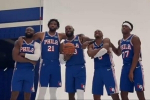 星光拉满！76人媒体日五人组亮相 NBA官推：他们现在都在费城！