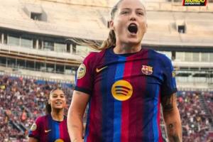 半场狂轰五球！巴萨女足5-0遥遥领先皇马女足，皮纳独中四元