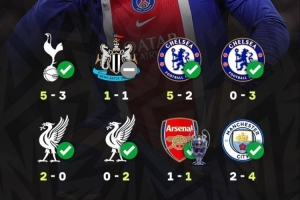 英超克星！25-26赛季巴黎对阵英超球队保持不败 豪取7胜1平