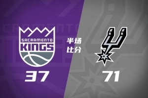 马刺上半场狂轰71分 国王仅得37分 文班亚马14+8福克斯16+5