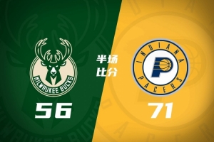 半场战报：步行者71-56领先雄鹿 西亚卡姆狂砍24分单节22分 哈利伯顿17分6助攻
