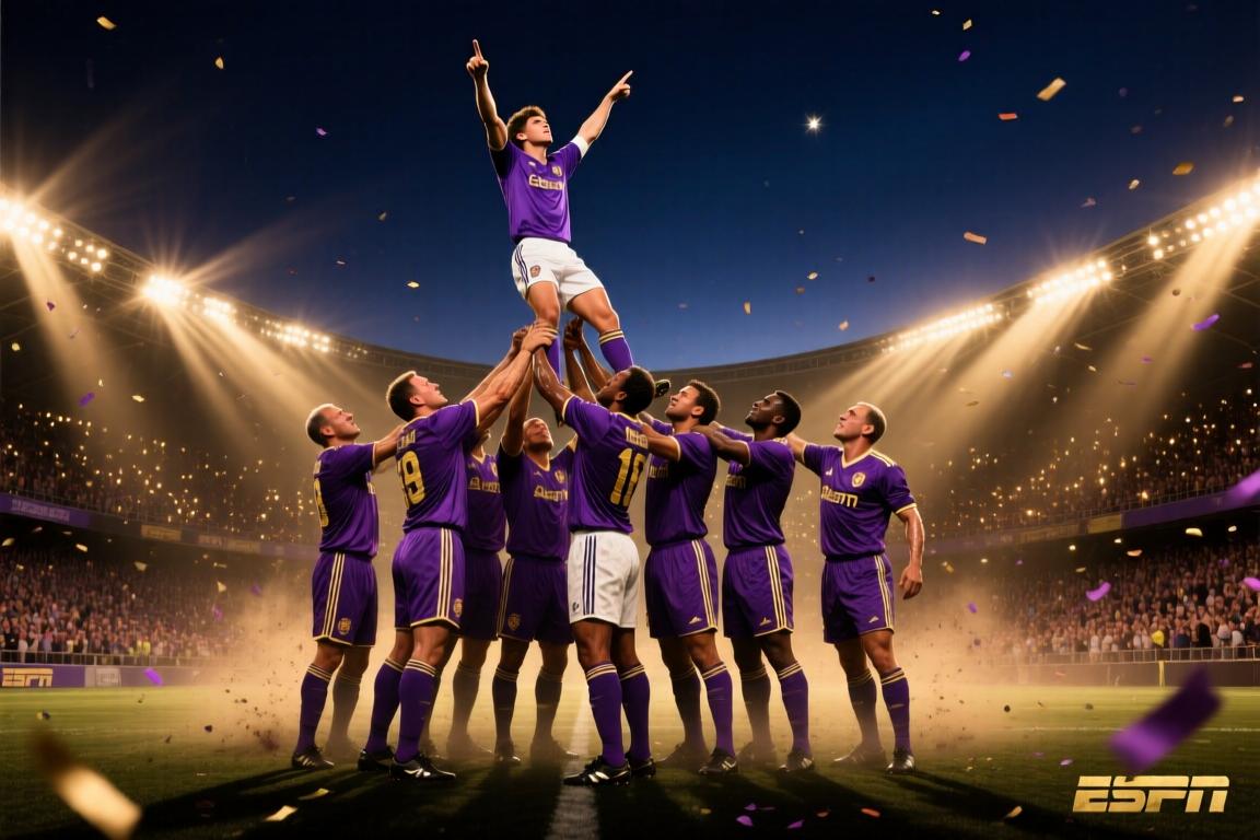 承紫金荣光！ESPN海报：十二大名宿托举东里组合开启湖人新时代