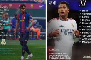 皇萨首发共136次德比经历是2011年以来最少：7人迎国家德比首秀