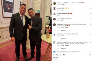 亚马尔父亲现身金球颁奖典礼与大罗同框：与真正的罗纳尔多合影留念