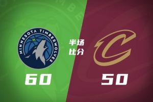 半场战报-骑士落后森林狼10分 哈登6中1 爱德华兹20分