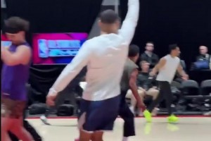 早期NBA名记Shams训练备战名人赛！这水平真行吧？！